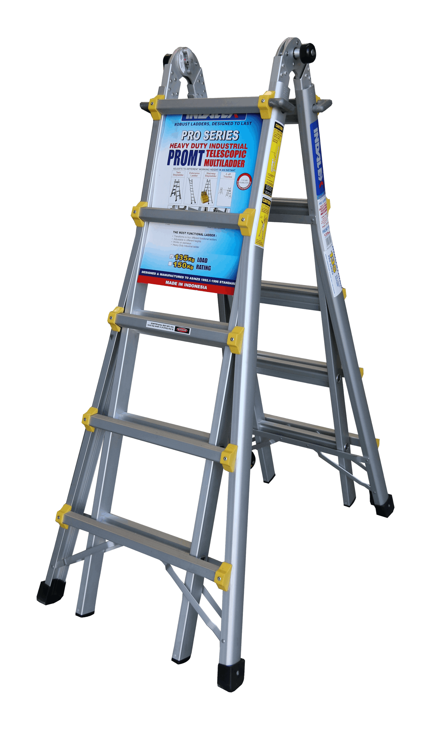 Pro Series Aluminium Industrial Telescopic Ladder - 4 Ladders In 1