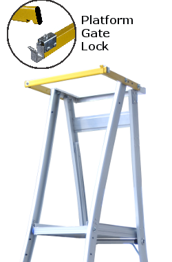 Safety Gate for Platform Ladders and Podiums