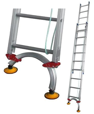 Pro-Series Extension Aluminium Ladders with Level Arc Fitted - Industrial Rated