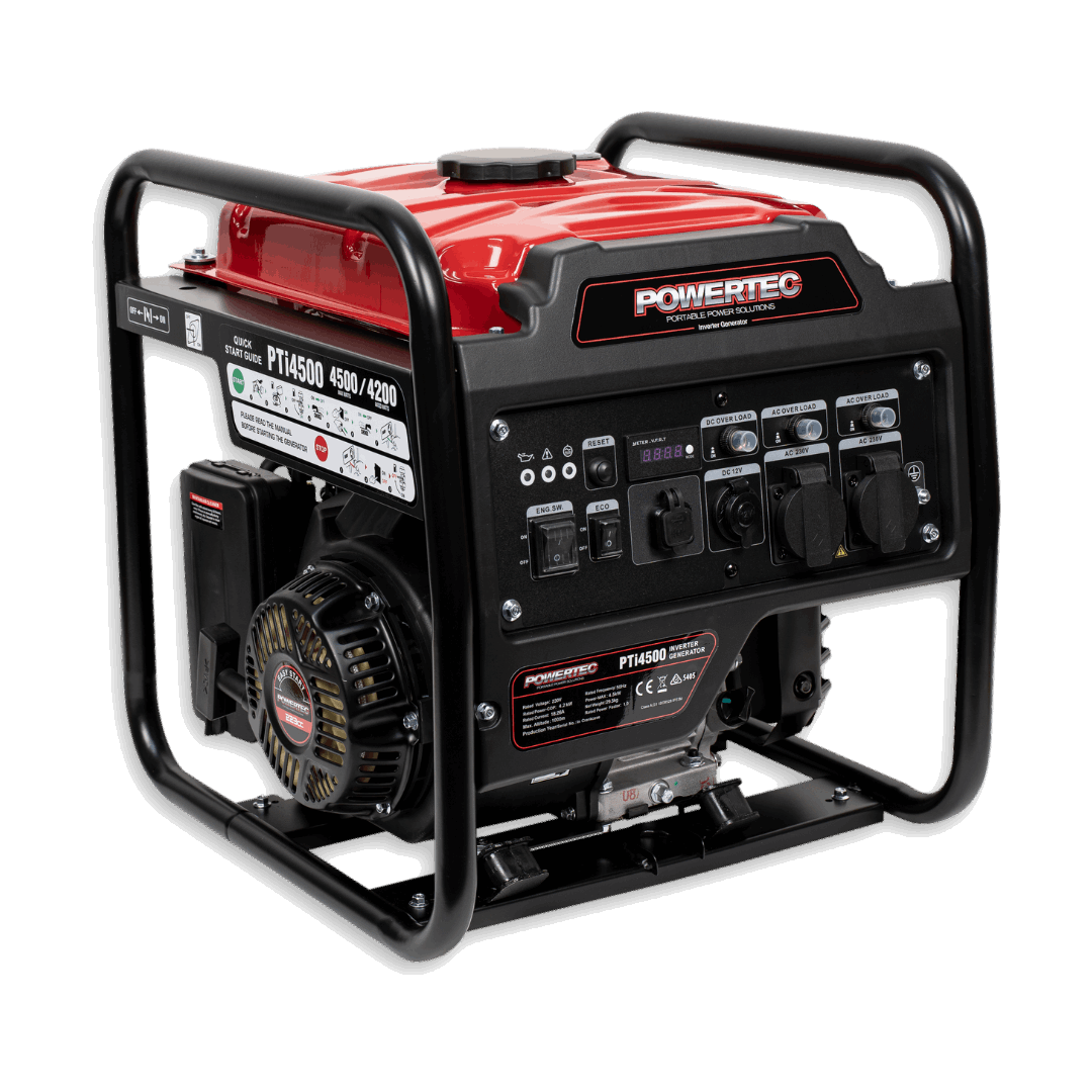 Powertec 4500W Inverter Generator - Built For Work, Ready For Everything