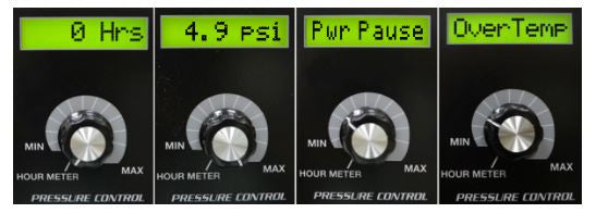 LCD Message Centre including Hour Meter, Accurate Pressure to 1/10th PSI, Idling, Filter and Temperature Warning