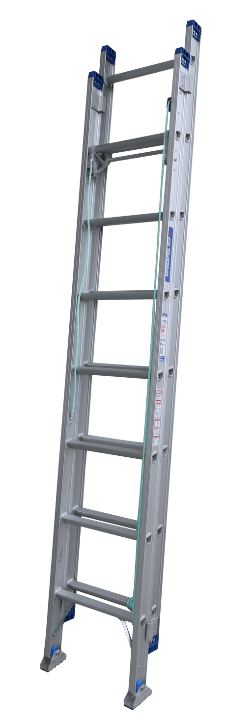 Pro-Series Industrial Rated Extension Aluminium Ladder With Swivel Feet