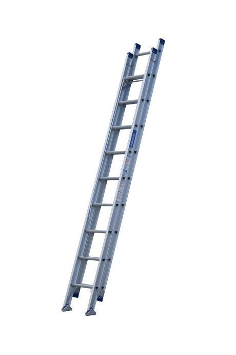 Pro-Series Industrial Rated Extension Aluminium Ladder With Swivel Feet
