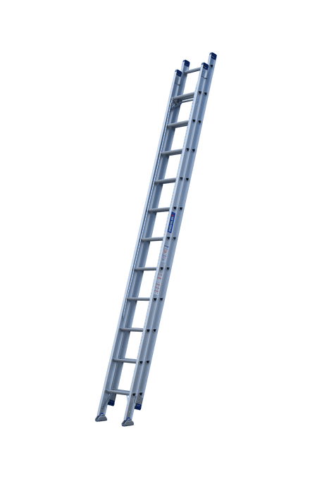 Pro-Series Industrial Rated Extension Aluminium Ladder With Swivel Feet