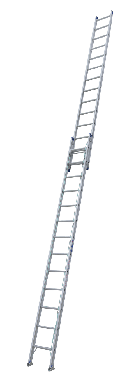 Pro-Series Industrial Rated Extension Aluminium Ladder With Swivel Feet