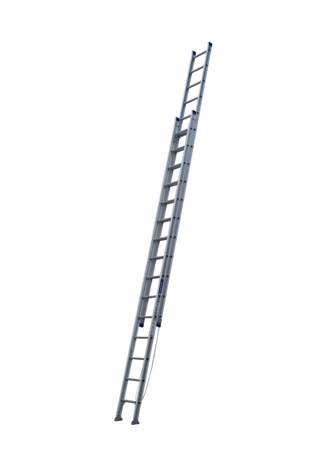 Pro-Series Industrial Rated Extension Aluminium Ladder With Swivel Feet
