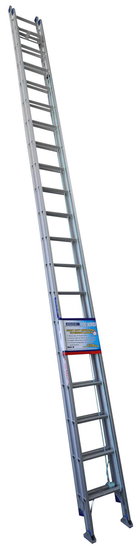 Pro-Series Industrial Rated Extension Aluminium Ladder With Swivel Feet