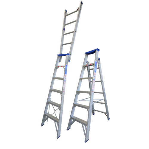 Pro-Series Dual Purpose Aluminium Step Ladders - 150kg Rated