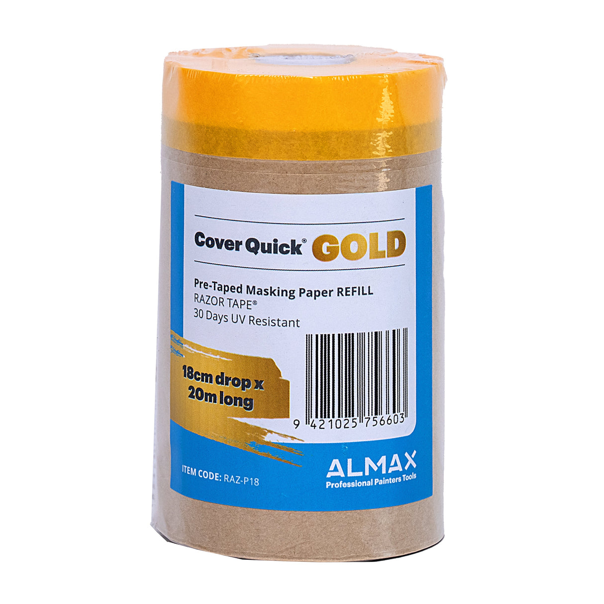 Cover Quick Washi Pre Taped Masking Paper 18cm x 20m