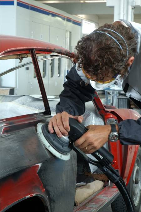 Rupes Planetary Sander in Action.