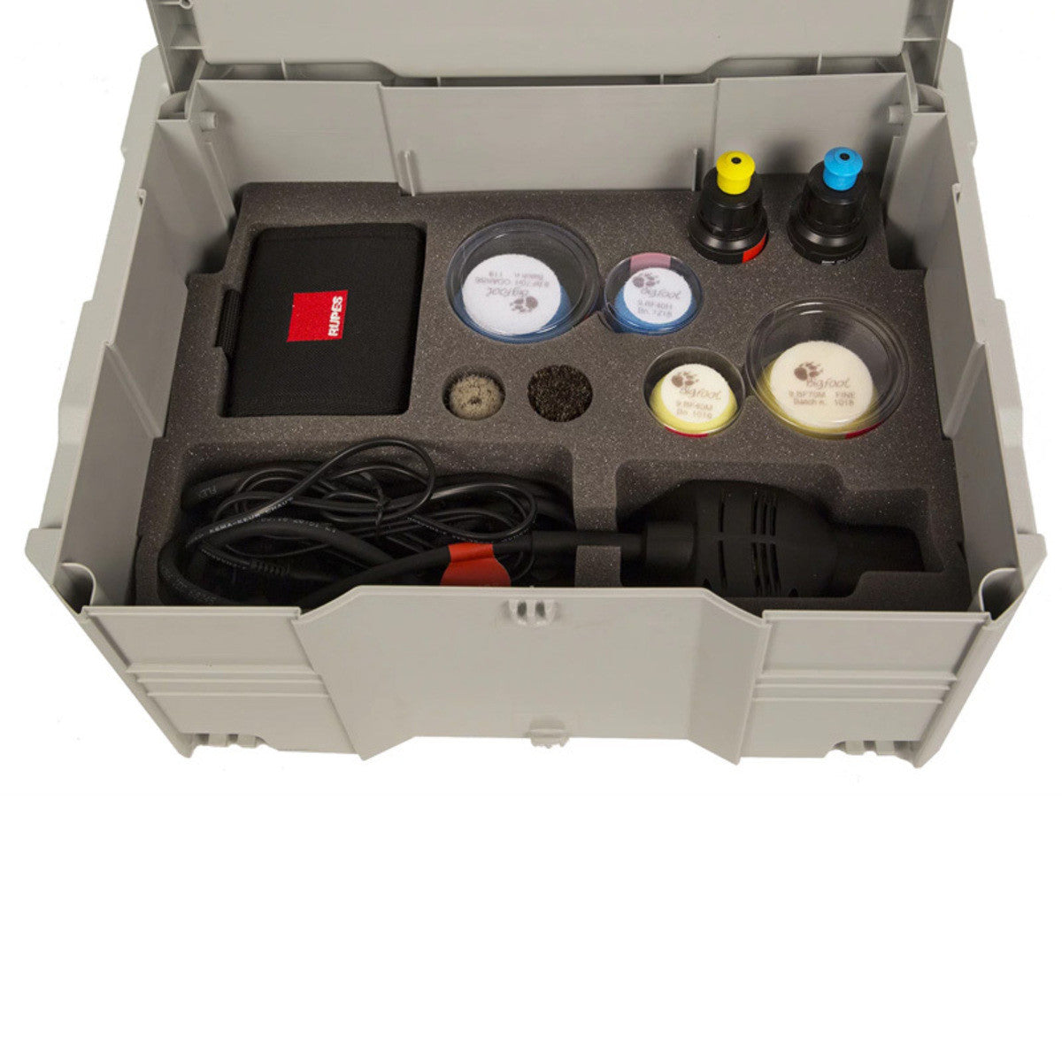 RUPES Big Foot Nano with iBrid Long Neck Dual Action Polisher Deluxe Kit - Layer Two