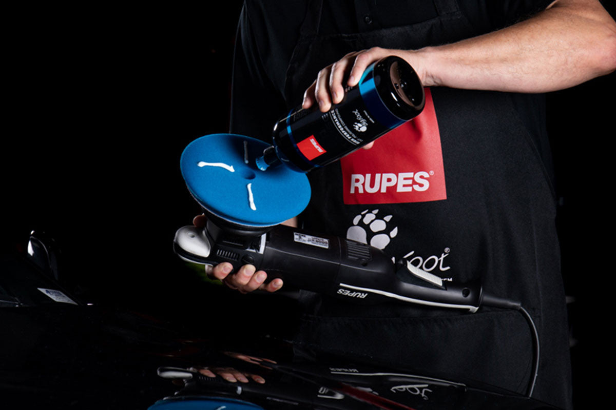 RUPES DA course polishing compound application