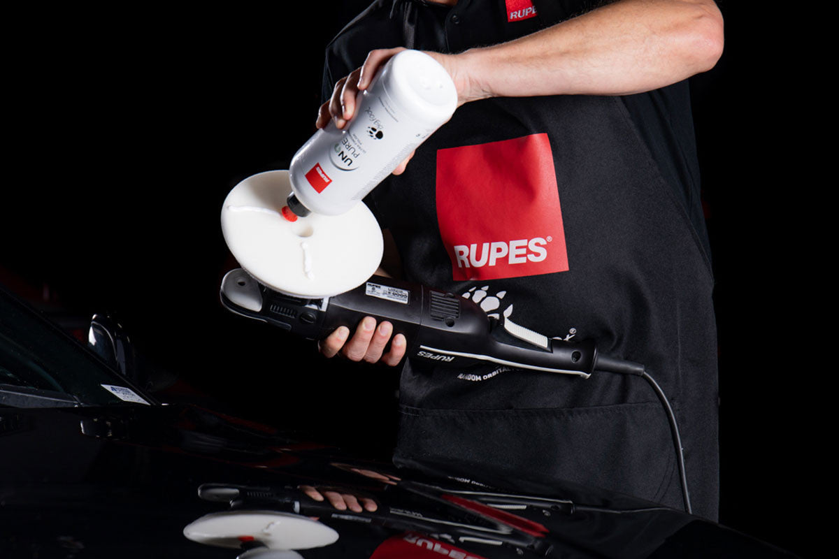 RUPES BigFoot Uno Pure Ultra Finishing Polish application