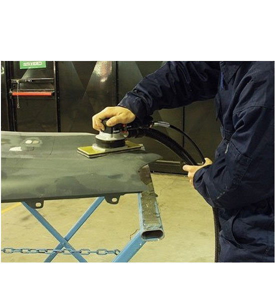 RUPES Pneumatic Orbital Palm Sander, in action