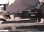 Rupes Long Board Orbital Sander with Dust Extraction System in Action