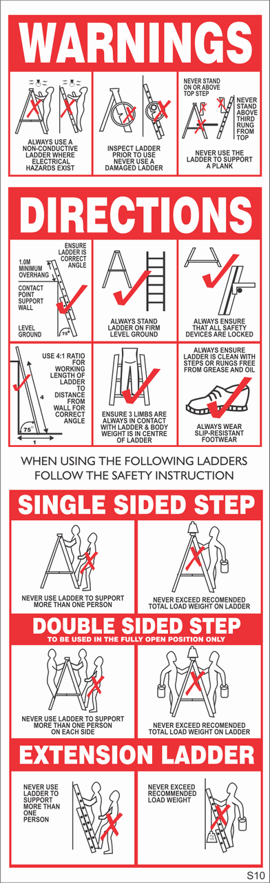 Indalex Ladder Labels and Stickers