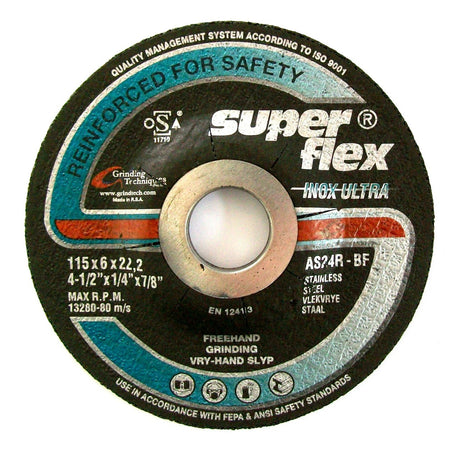 Super Flex Inox Grinding Wheels AS24R 115 x 6 x 22