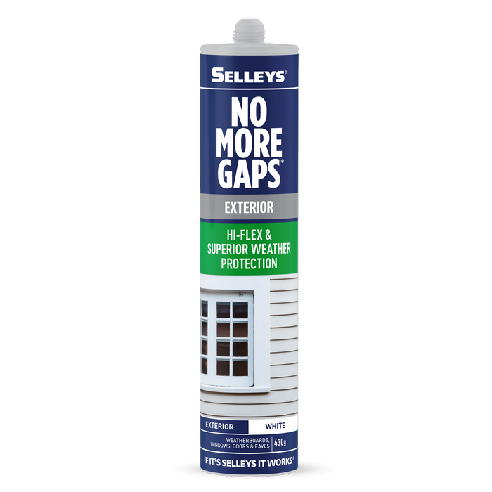 Selleys No More Gaps exterior sealant tube on a white background