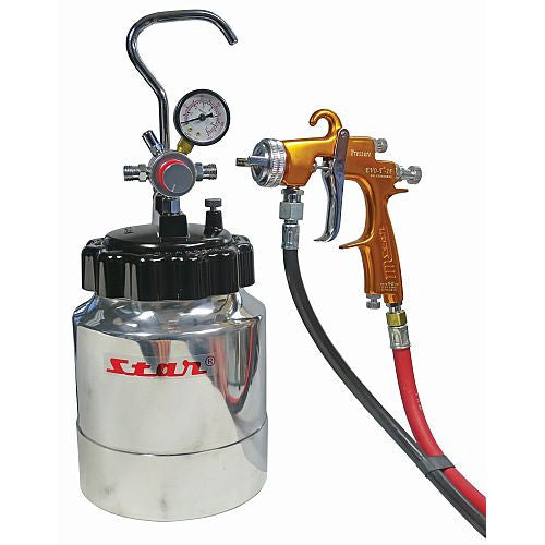EVO-T Ultra Fine Finish Spray Painting Kit - Includes Spray Gun And 2.5Lt Pressure Pot