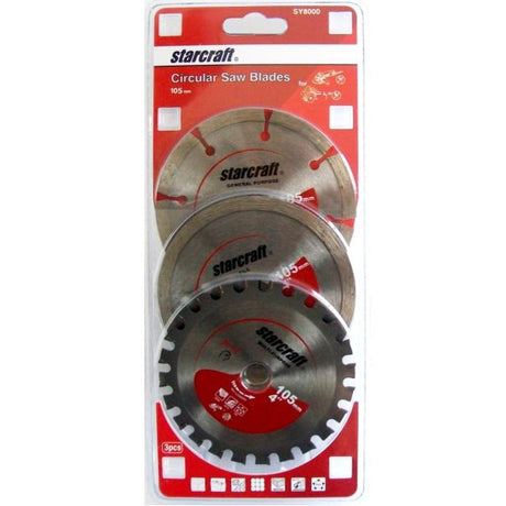 Starcraft 105mm Multi Pack Diamond and TCT Blades
