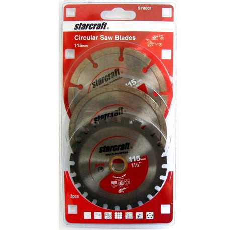 Starcraft 115mm Multi Pack Diamond and TCT Blades