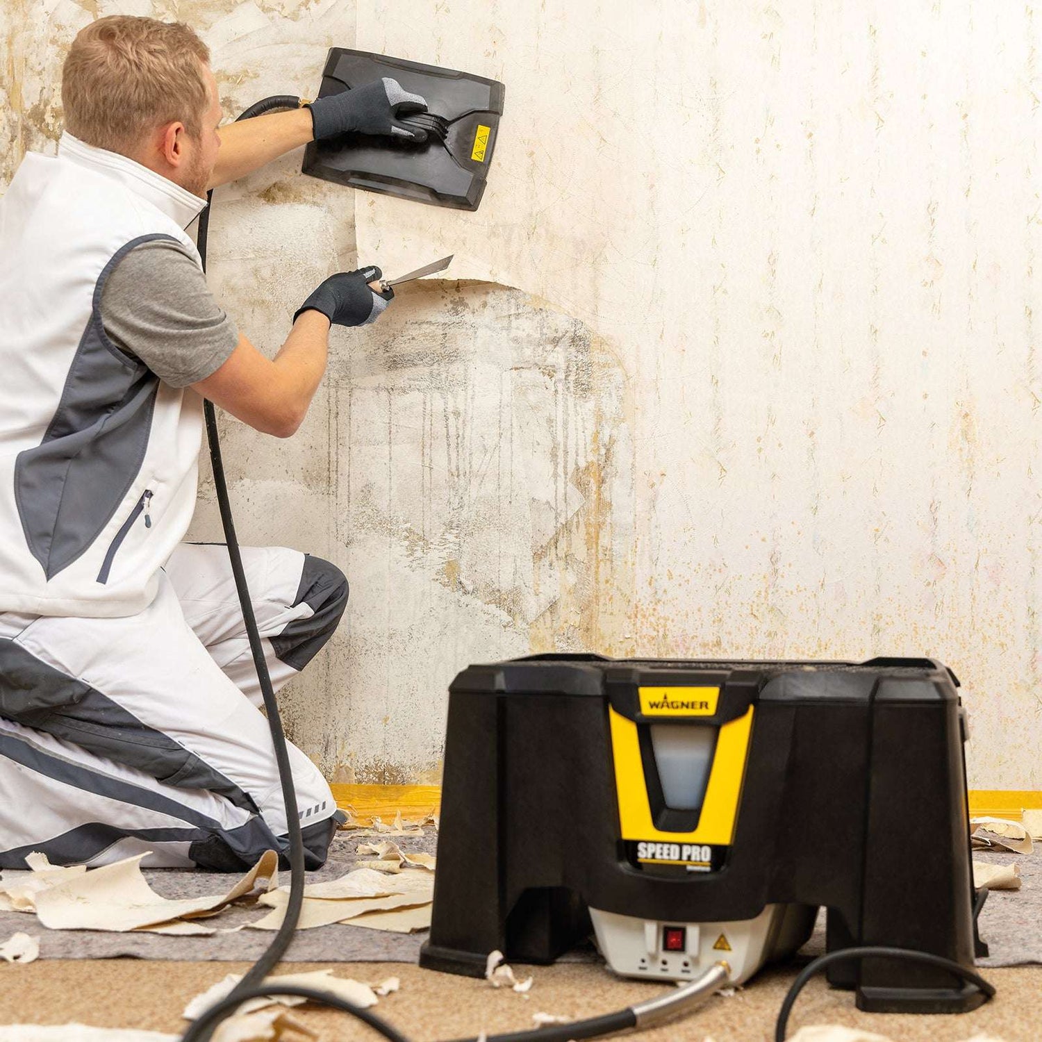 Wagner SteamForce Speed Pro Wallpaper Steamer - Remove Wallpaper With Ease