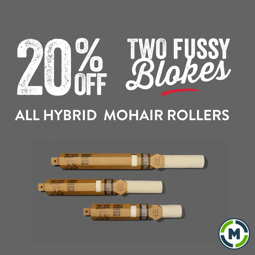 100mm x 5mm Two Fussy Blokes Mohair Hybrid Mini Paint Rollers - 10 Pack