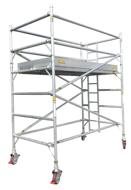 Titan Double Width Integrated Ladder Mobile Tower Scaffolding