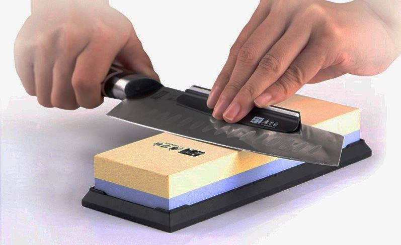 Taidea Whetstone in use for blade sharpening