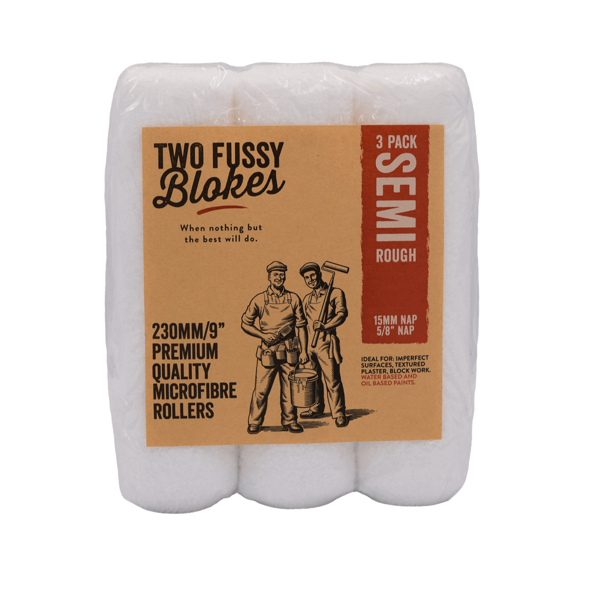 Two Fussy Blokes Microfibre Roller Sleeve, 230mm x 15mm Nap