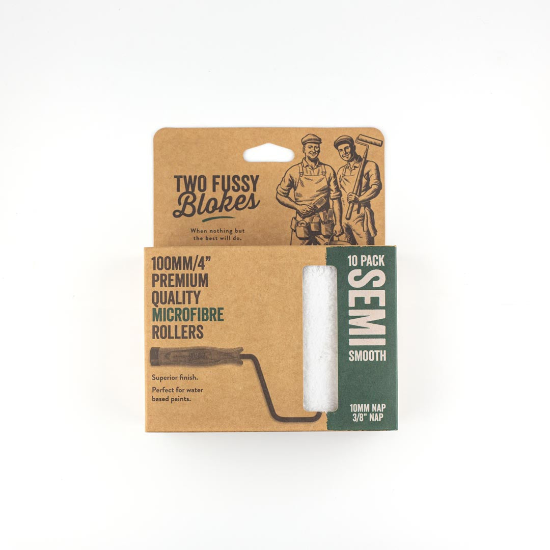 Two Fussy Blokes 10mm Mini Microfibre Roller Sleeve, 10 pack