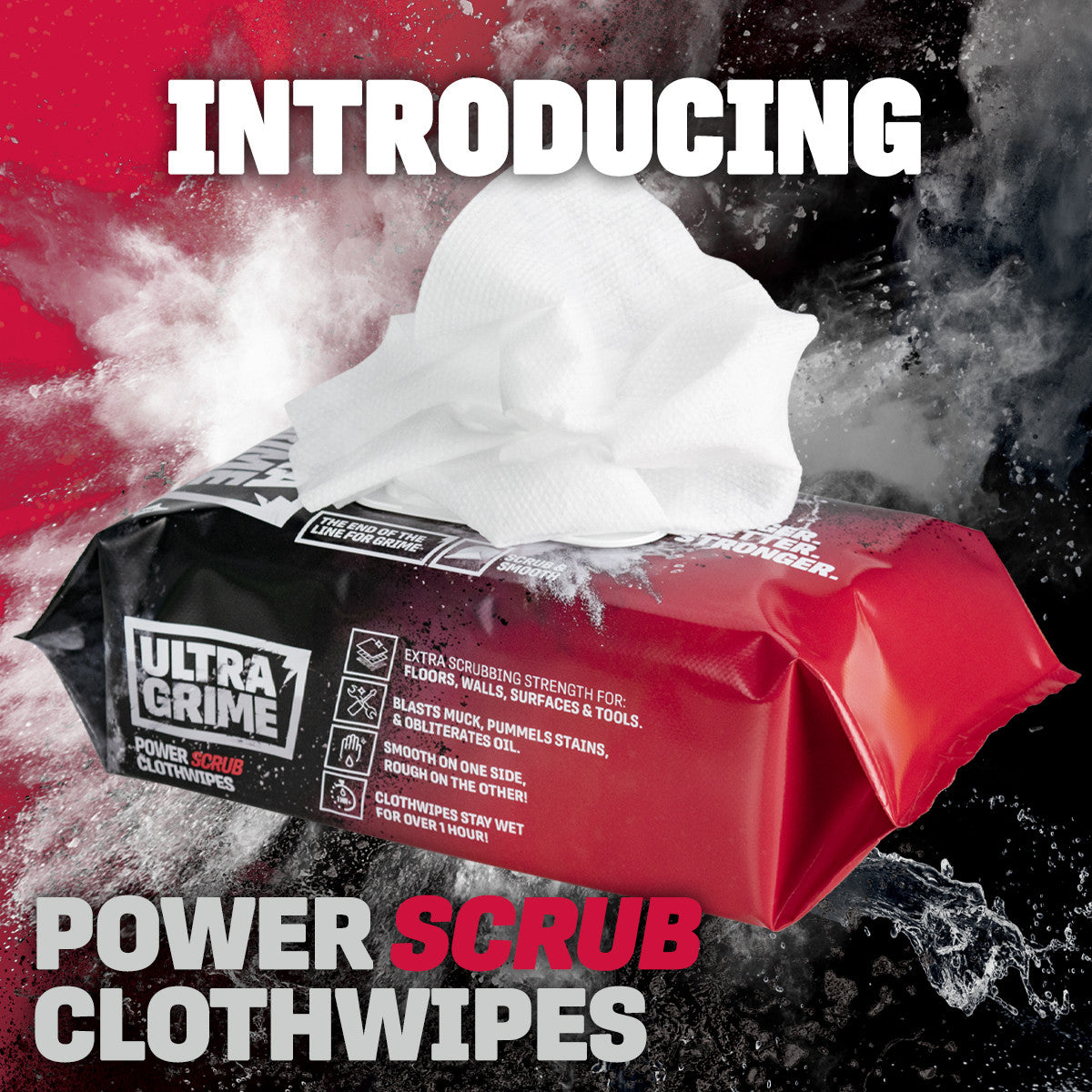 UltraGrime Pro Power Scrub Wipes