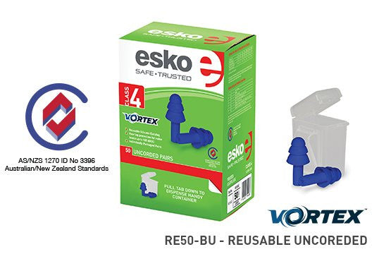 Vortex Reusable Uncorded Earplugs, Class 4