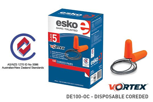 Vortex Bullet Foam Corded Ear Plugs, Class 5