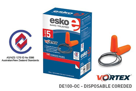 Vortex Bullet Foam Corded Ear Plugs, Class 5