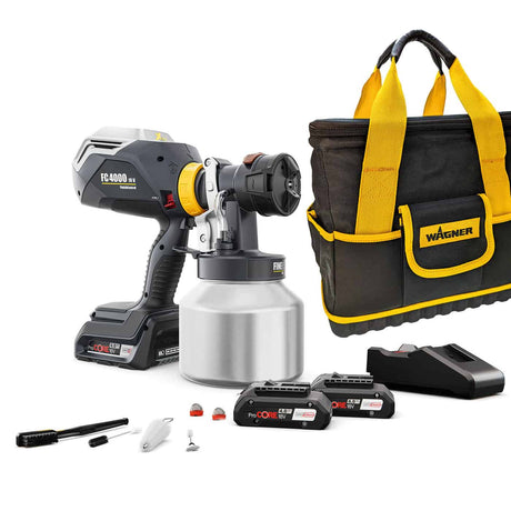 Wagner FC4000  - 18V Cordless Professional Fine Finishing XVLP Sprayer - INCLUDES FREE STANDARD SPRAY ATTACHMENT