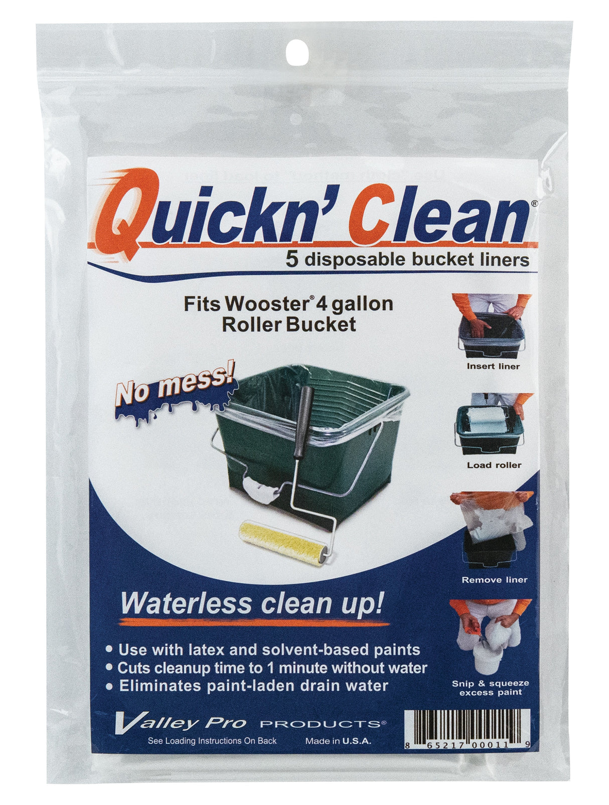 Wooster 4 Gallon Painters Bucket Quickn Clean Disposable Liners - 5 Pack