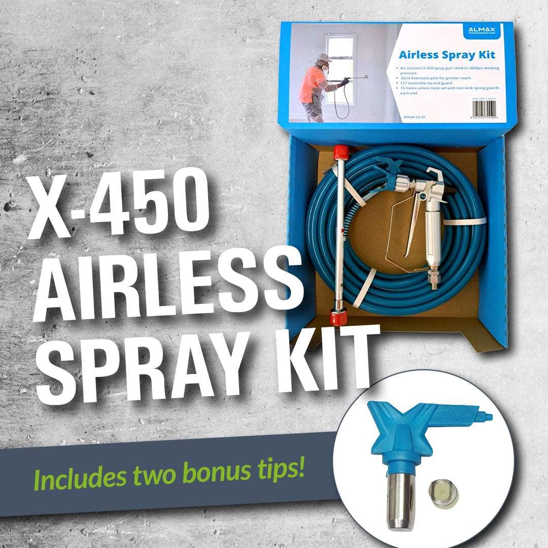 Almax X-450 Airless Spray Kit - Includes 2 Bonus Tips While Stocks Last