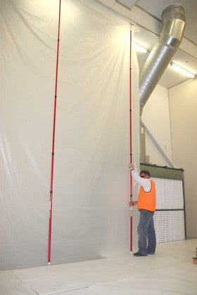 ZipWall 1.6m - 6.1 Metre Extra Tall Dust Barrier Kit - 2 Pole Kits