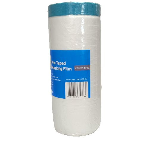 2700mm x 15m Cover Quick Premium Cloth Pre Taped Masking Film With Dispenser