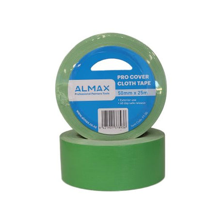 ProCover Green Cloth Exterior Masking Tape  - Ideal For Concrete Applications - 3 Sizes