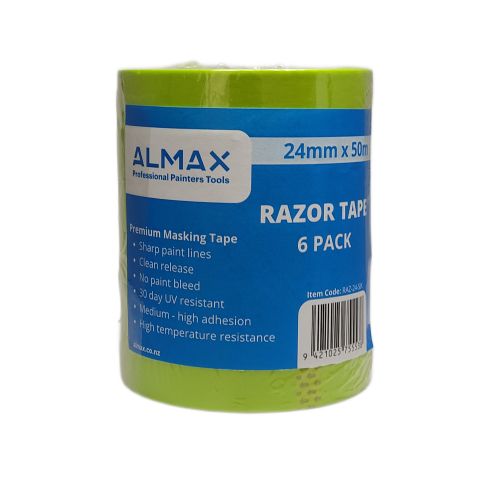 24mm Razor Tape- 6 Pack - Bonus Free Roll Of 24mm Delicate tape With Every Pack