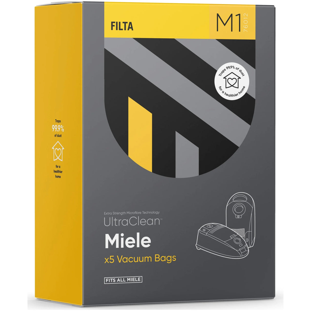 M1 Miele SMS Multi Layered Vacuum Cleaner Bags, 5 Pack