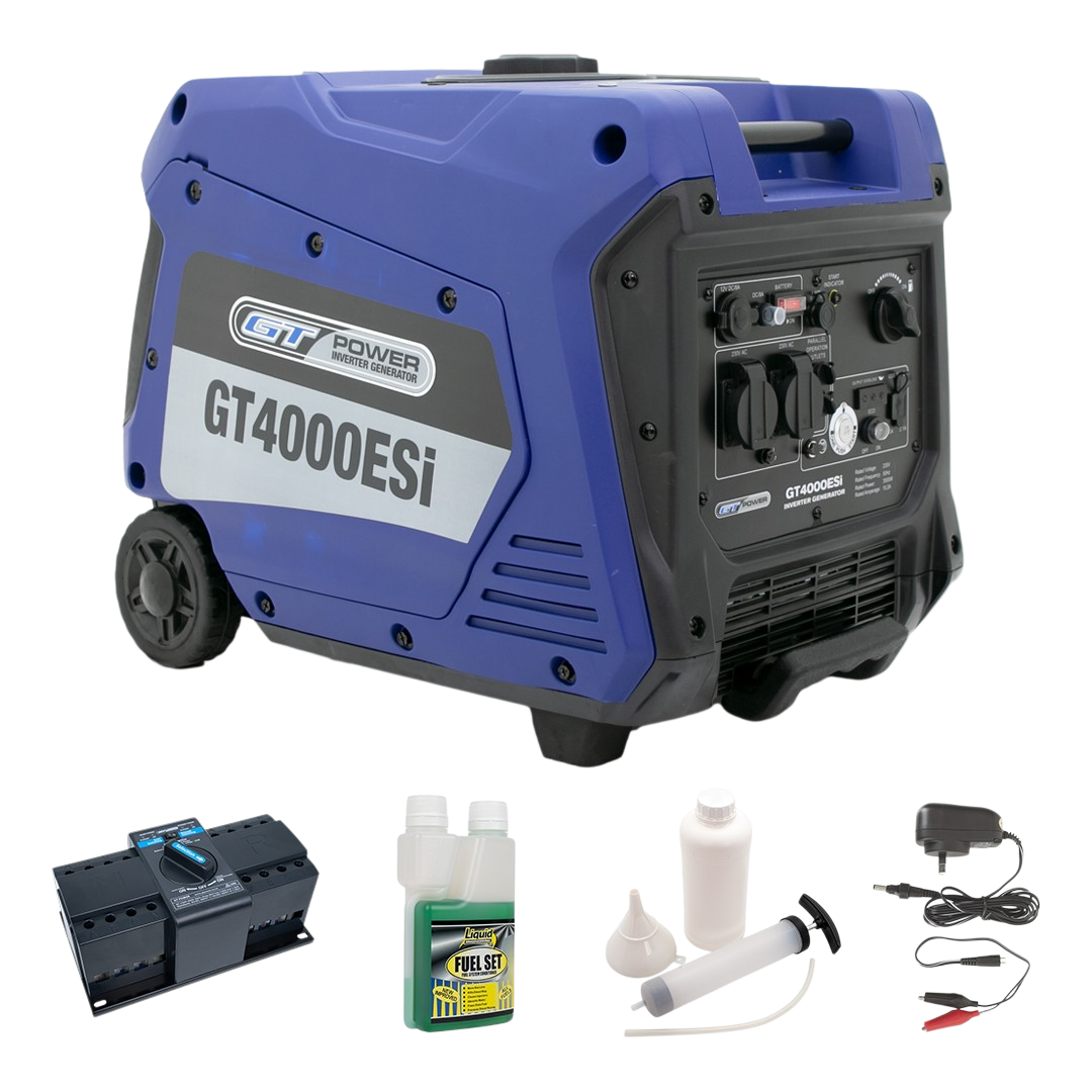 GT Power 4000W Silenced Inverter Generator Solar Backup Package