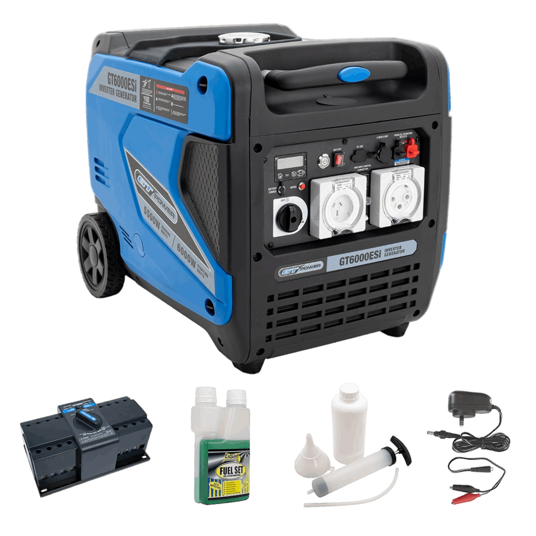 6000W Silenced Electric Start Inverter Generator - Solar Back Up Package