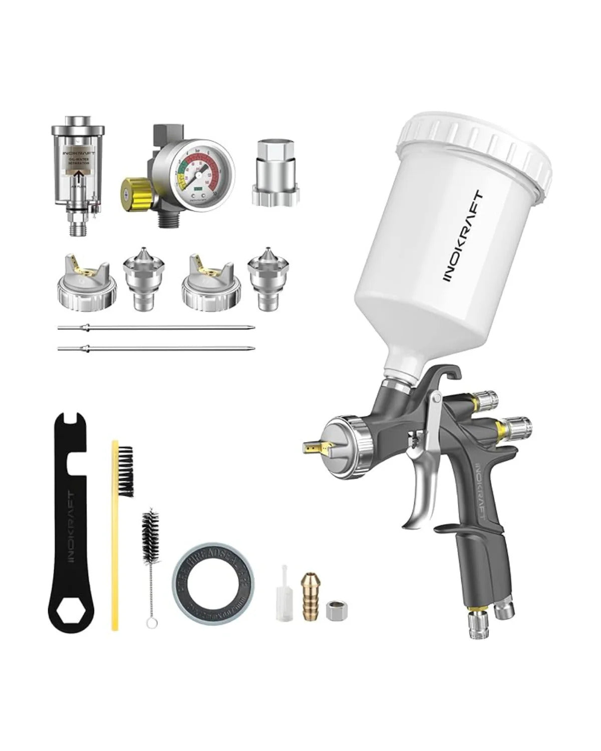 Inokraft D1 LVLP Spray Gun Set - Includes 3 Size Set Ups