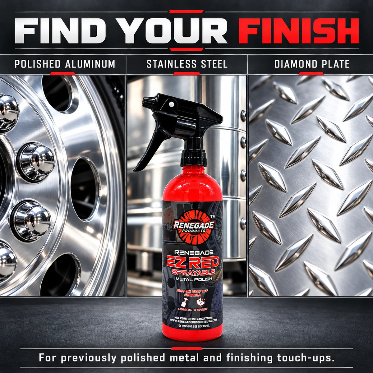 Renegade EZ Red Sprayable Metal Polish - Bright, Clean And Protected