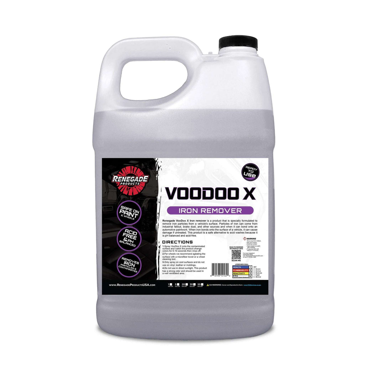 Renegade Rebel Voodoo X Iron Remover - 3.78L