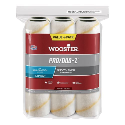 230mm x 10mm Wooster Pro Doo-Z Roller - Contractors 6 Pack