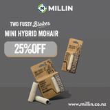 100mm x 5mm Two Fussy Blokes Mohair Hybrid Mini Paint Rollers - 10 Pack